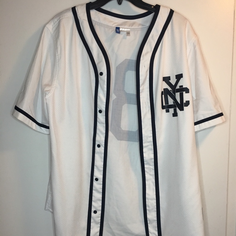 White baseball jersey
